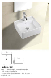 WB4014W Wall-hung Basin